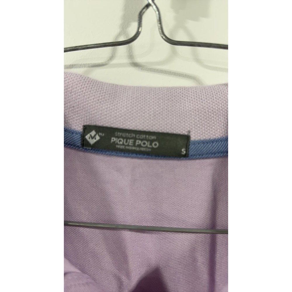 Pique Polo Mens Lavender Stretch Cotton Pique Short Sleeve Polo Shirt Small